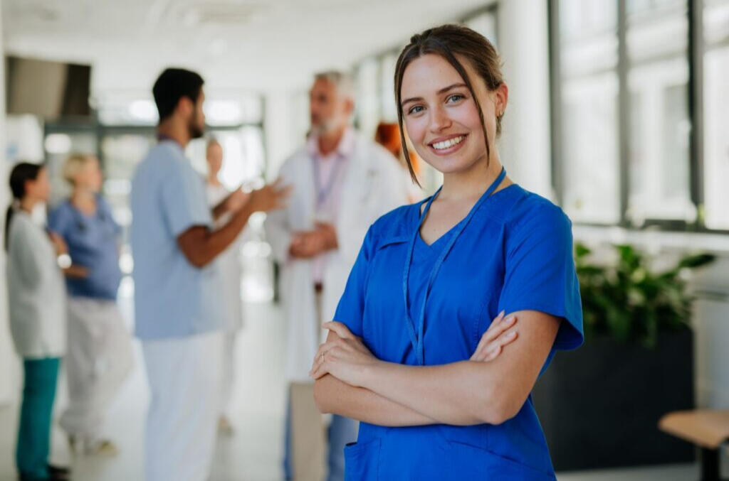 registered nurse a woman in nurse suit